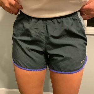 Grey/Purple nike running shorts💜